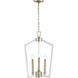 Lizabeth 3 Light 16 inch Matte White/Modern Gold Pendant Ceiling Light